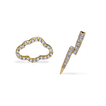 Zeus & Cloud Mismatched Stud Earrings