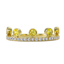 Yellow Sapphire Crown Ring