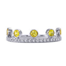 Yellow Sapphire Crown Ring
