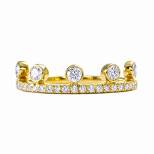 White Diamond Crown Ring