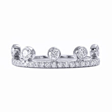 White Diamond Crown Ring
